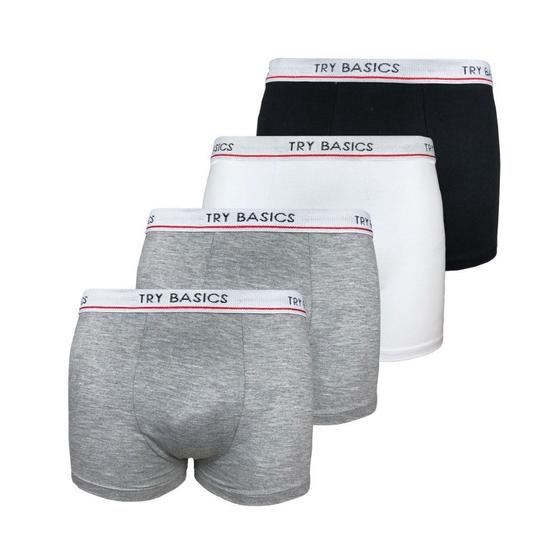 Imagem de Kit 4 Cuecas Boxers Infantil Box Algodão Cotton Conforto