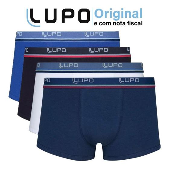 Kit 4 Cuecas Lupo Original Sunga Masculina em Algodão Adulto Boxer Box Atacado Cotton Original 460 Menor preço em Kit 4 Cuecas Lupo Original Sunga Masculina em Algodão Adulto Boxer Box Atacado Cotton Original 460