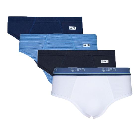 Imagem de Kit 4 Cuecas Lupo Slip Algodao Varios Modelos
