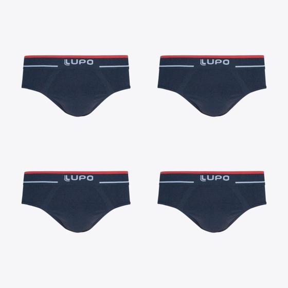 Imagem de Kit 4 Cuecas Lupo Slip Fio Texturizado Sem Costura 00624-003