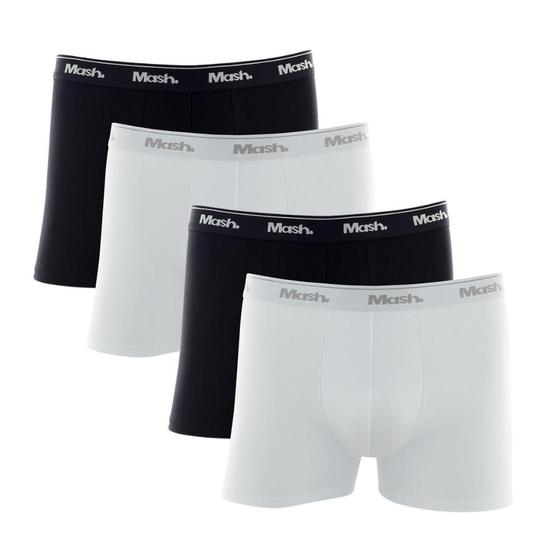 Imagem de Kit 4 Cuecas Mash Adulto Boxer Box Masculina De Cotton Algodão