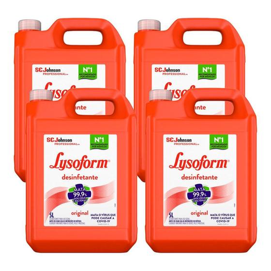 Imagem de Kit 4 Desinfetante Lysoform Uso Geral 5l