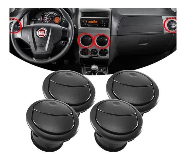 Imagem de Kit 4 Difusor Ar Palio Economy Fire Way 2014 2015 2016 2017 Original Fiat