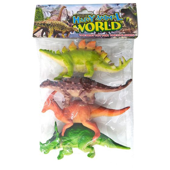 Imagem de Kit 4 Dinossauros De Borracha Brinquedo Jurrassic World