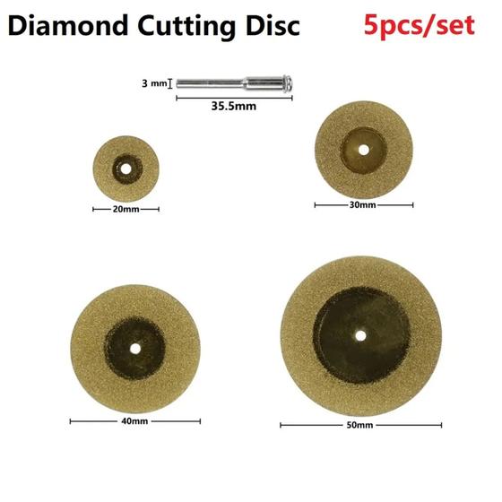 Imagem de Kit 4 Discos Serra Circular Diamantado Para Vidro Metal Cerâmica