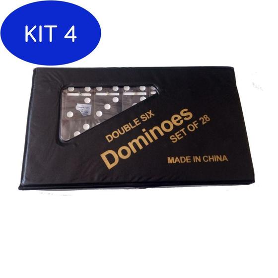 Imagem de Kit 4 Domino 12 Mm 28 Peças  - Double Six