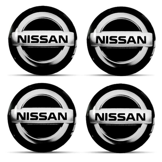 Imagem de Kit 4 Emblema Resinado Nissan Calota 48mm