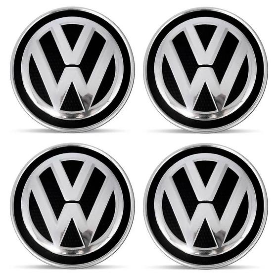 Imagem de Kit 4 Emblema Resinado Volkswagen Calota 48mm