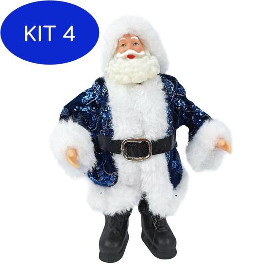 Kit 4 Enfeite Natal Papai Noel Azul 23cm Decoração Natal - Zona Livre - Boneco Papai Noel - Magazine Luiza Kit 4 Enfeite Natal Papai Noel Azul 23cm Decoração Natal - Zona Livre - Boneco Papai Noel - Magazine Luiza