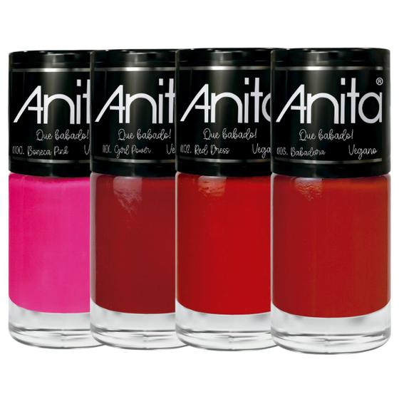 Imagem de Kit 4 Esmaltes 10ml Coleção Que Babado! Anita