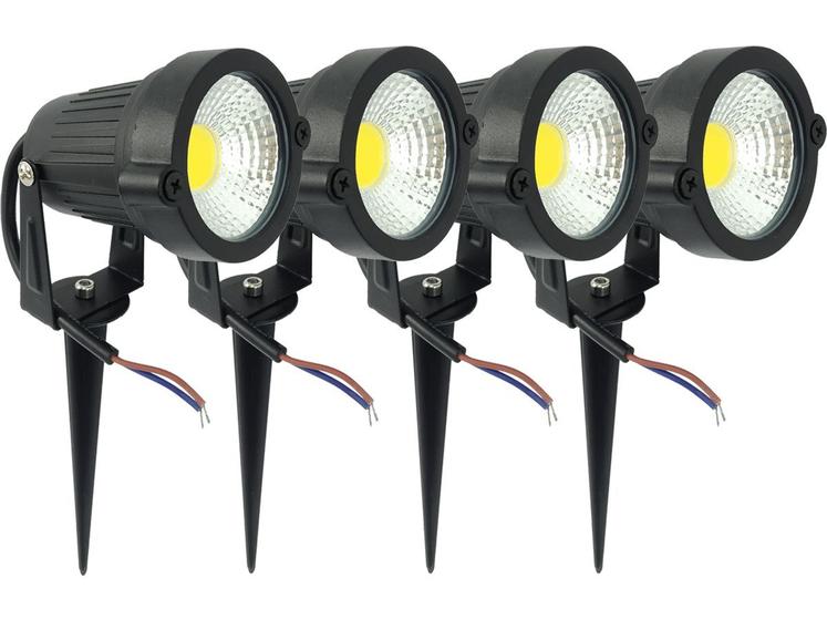 Imagem de Kit 4 Espeto de Jardim Luminária Led 5w 110v 220v Com Luz De Alto Brilho Super Forte