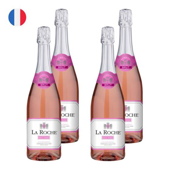 Imagem de Kit 4 Espumantes La Roche Brut Rosé França 750ml