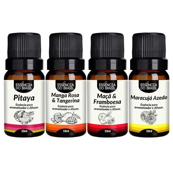 Imagem de Kit 4 Essências Premium 10Ml - Fantasia Frutada