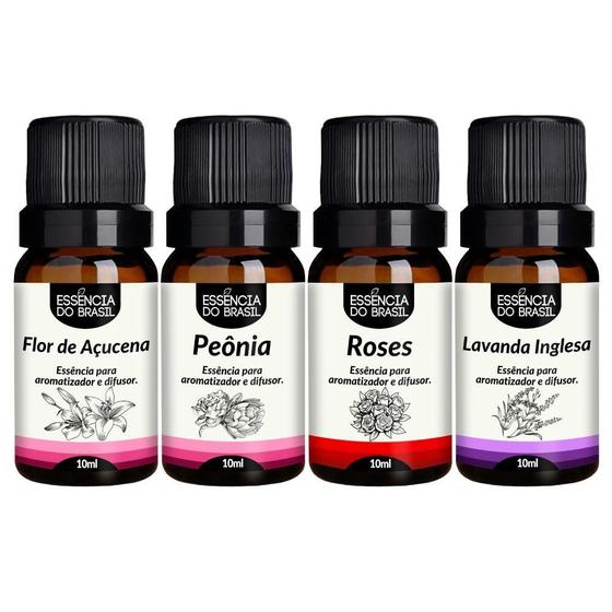 Imagem de Kit 4 Essências Premium 10Ml - Jardim Das Delícias