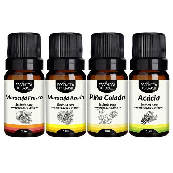 Imagem de Kit 4 Essências Premium 10ml - Viagem Tropical