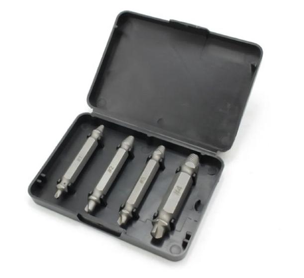 Kit 4 Extrator Fresa Parafuso Danificado Quebrado espanado Menor preço em Kit 4 Extrator Fresa Parafuso Danificado Quebrado espanado