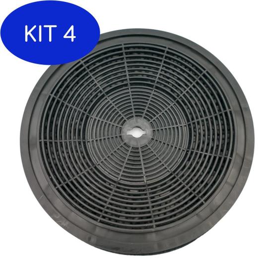 Imagem de Kit 4 Filtro Carvão Exaustor Depurador Electrolux De60 De80
