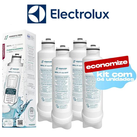 Kit 4 Filtro Refil Electrolux Pe11b Pe11x Pc41b Pc41x Ph41b Menor preço em Kit 4 Filtro Refil Electrolux Pe11b Pe11x Pc41b Pc41x Ph41b
