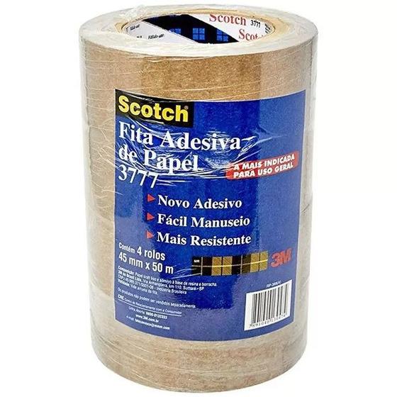 Imagem de Kit 4 Fita para Empacotamento SCOTCH 3777 45MM X 50M