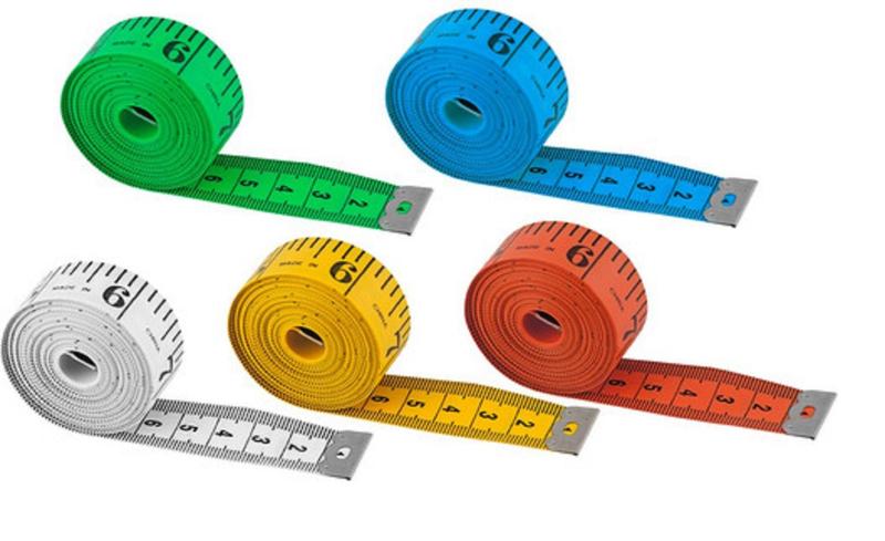 Imagem de Kit 4 Fitas Medição Corporal Métrica 150cm Fitness Academia Colorida