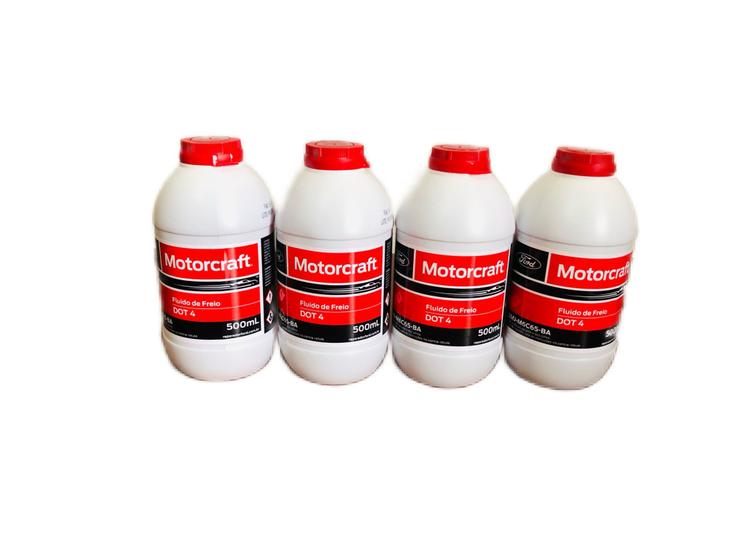 Imagem de kit 4 Fluido De Freio Dot 4 Fiesta Ka Ecosport Ranger Focus Fusion Edge Motorcraft 500 Ml