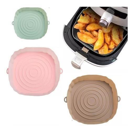 Imagem de Kit 4 Forma De Silicone Fritadeira Air Fryer Antiaderente