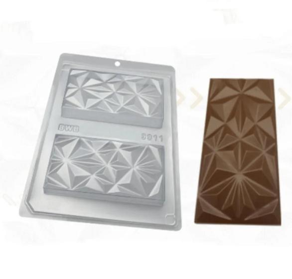 Imagem de Kit 4 Formas Bwb Barra De Chocolate Tablete Lapidado 9911