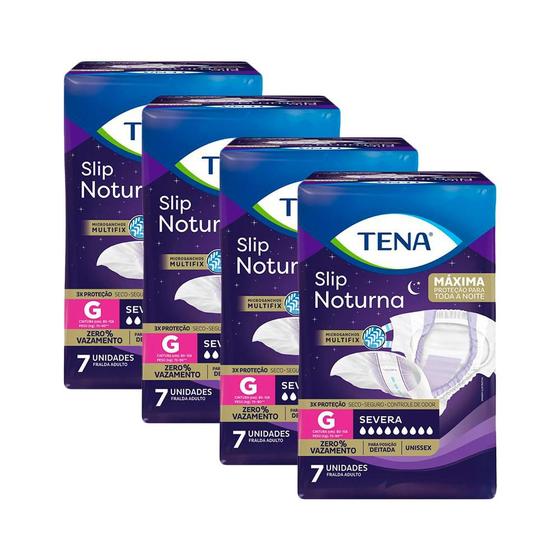 Kit 4 Fraldas Geriátricas Tena Noturna G 28 unidades é boa?