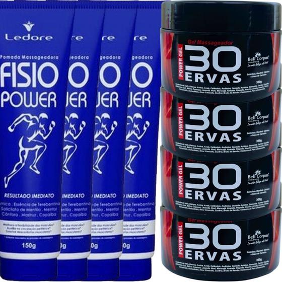 Kit Gel Ervas Power G Pomada Massageadora Fisio Power Bio Instinto Cosm Ticos