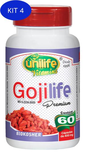 Imagem de Kit 4 Goji Life Premium Unilife Vitamins 60 caps