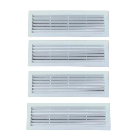Kit 4 Grades Ventilação Retangular Encaixe 30x13 Exaustores Menor preço em Kit 4 Grades Ventilação Retangular Encaixe 30x13 Exaustores
