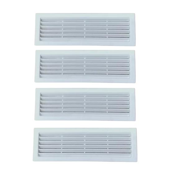 Imagem de Kit 4 Grades Ventilação Retangular Encaixe 30x13 Exaustores