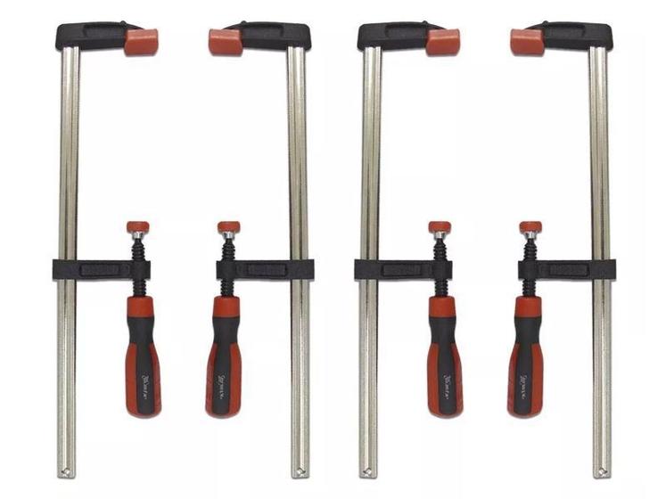 Kit 4 Grampos Sargento 300x50x370 Mm P/ Carpinteiro 204059 Mtx Menor preço em Kit 4 Grampos Sargento 300x50x370 Mm P/ Carpinteiro 204059 Mtx