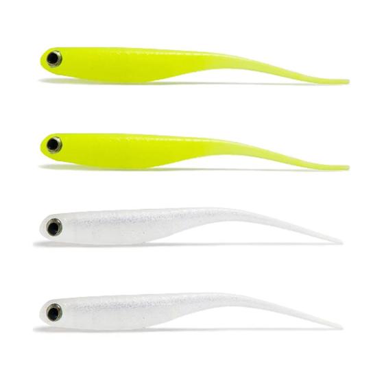 Imagem de Kit 4 Iscas Artificiais Para Pesca Monster 3X Shad Minnow 18cm