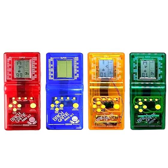 Imagem de Kit 4 Jogos Mini Game Clássico com Jogos Tetris Cobrinha Ping Pong Carrinho