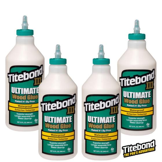 Kit 4 kg adesivo cola de madeira frank titebond iii ultimate wood glue