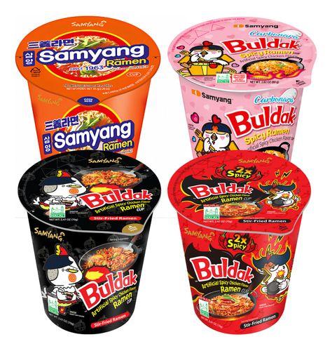 Imagem de Kit 4 Lamens Copo Samyang Desafio Supremo Do  Lamem Picante!