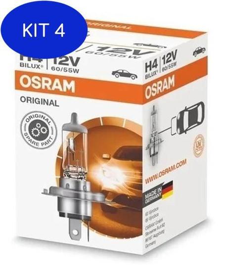 Imagem de Kit 4 Lampada Osram Classic H4 (Amarela Comum)