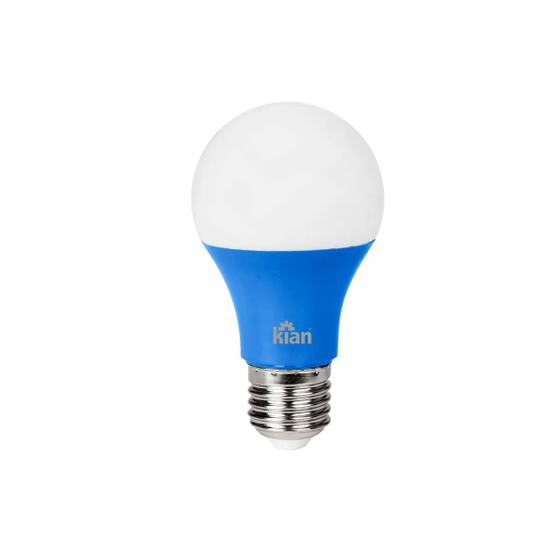 Imagem de Kit 4 Lâmpadas Led Color Bulbo A60 7w Azul E27 Bivolt Kian