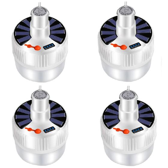 Kit 4 Lâmpadas Solar Emergências Bulbo Energia Duradoura Luz Branca Menor preço em Kit 4 Lâmpadas Solar Emergências Bulbo Energia Duradoura Luz Branca