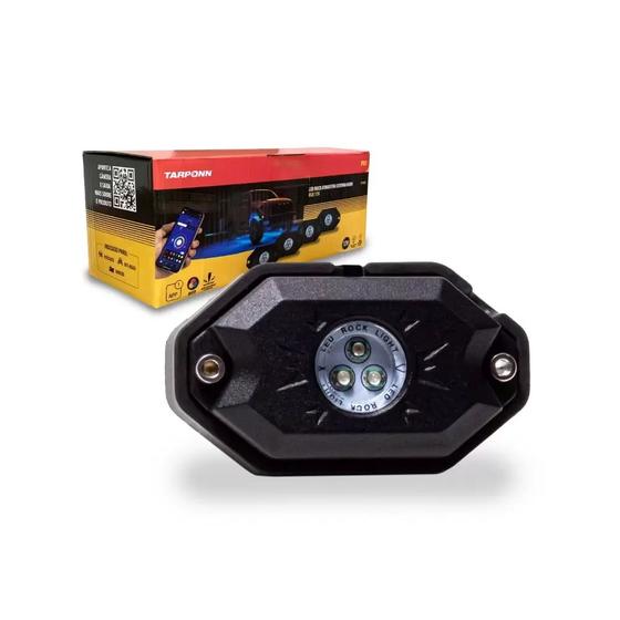 Imagem de Kit 4 lanternas de led atmosfera uso externo com bluetooth para grade de pickup