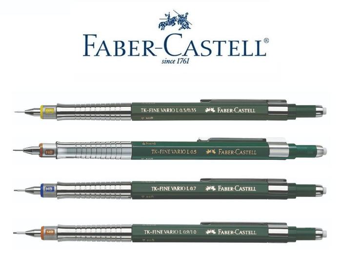 Kit 4 Lapiseira Faber Castell Tk Fine Vario L .3 .5 .7 .9 mm ...