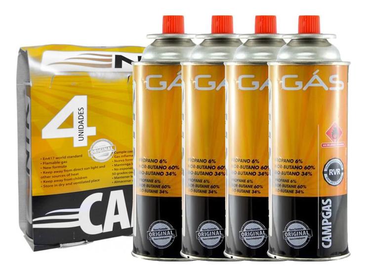 Kit 4 LATAS Refil de Gás Butano 227G Uso Culinário, Maçarico, Camping, Fogareiros e Lampião - Nautika é boa?