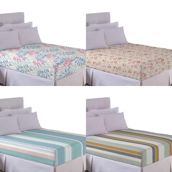 Kit 4 Lençol Elástico Cama Box Casal Toque Macio Menor preço em Kit 4 Lençol Elástico Cama Box Casal Toque Macio