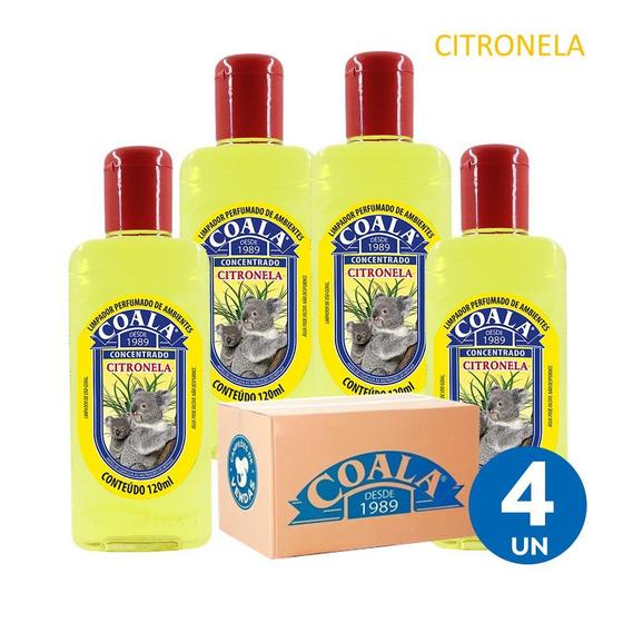 Imagem de Kit 4 Limpador Concentrado Perfumado de Ambientes Citronela Coala 120ml