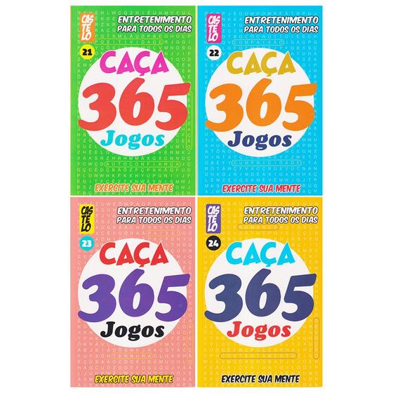 Imagem de Kit 4 Livros 365 Caça Palavras, Maio 2024, Set 6, Livro 21, 22, 23 E 24: 1.460 Jogos Com Letra Normal