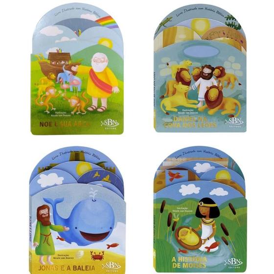 Imagem de Kit 4 Livros Amigos do Criador: Daniel na Cova dos Leões + A História de Moisés + Jonas e a Baleia + Noé e sua Arca