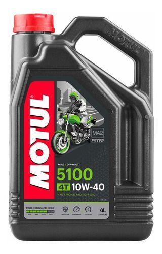 Imagem de Kit 4 Lts Motul 5100 10w40 4t Semissintético Srad Hornet Xj6