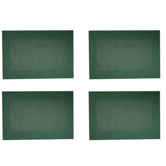 Imagem de Kit 4 Lugar Americano Frame 45x30Cm Verde Prático Resistente