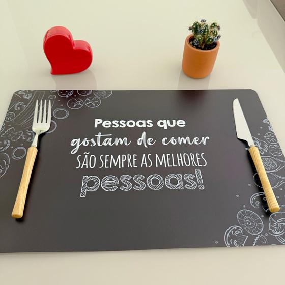 Kit 4 Lugar Jogo Americano Retangular Sousplat Supla De Mesa Posta Sala Jantar Cozinha Vegetais Preto - Universal Vendas Imagem de Kit 4 Lugar Jogo Americano Retangular Sousplat Supla De Mesa Posta Sala Jantar Cozinha Vegetais Preto